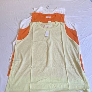 NWT Set of 3 Lou & Grey sleeveless T shirts
